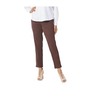 BOB MACKIE NEW $61 Slim Leg Faux Suede Pull-On Pants in Brown‎ XXSP